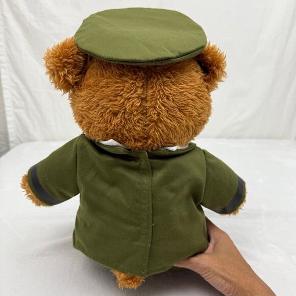 Build A Bear 16" Plush Toy Brown Bear with Army Officer Uniform Hat Boots - Picture 5 of 11